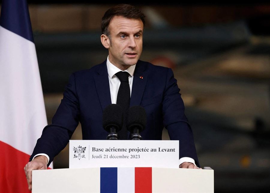 الرئيس الفرنسي «قلق» إزاء الوضع «المأساوي» للكاثوليك في غزة 