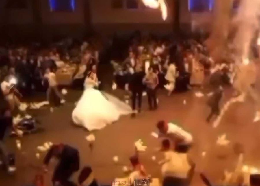 مشاهد توثق اللحظات الأولى لحريق حفل الزفاف في الحمدانية بالعراق