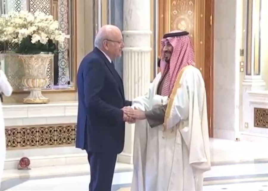 ماكرون تمنى على ولي العهد السعودي استقبال  ميقاتي خلال وجوده في الرياض 