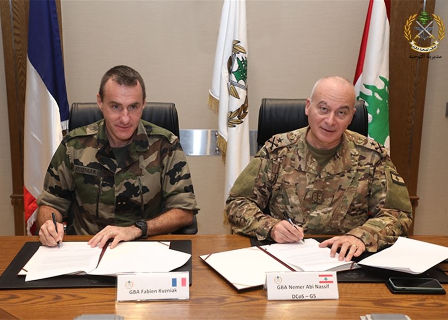 توقيع اتفاق تعاون بين الجيشين اللبناني والفرنسي في مجالات عدّة