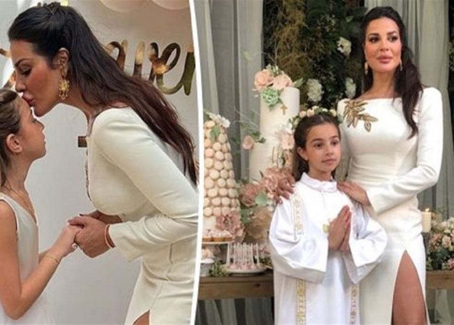  (بالصور والفيديو).. نادين نسيب نجيم تحتفل مع طليقها بالمناولة الأولى لإبنتهما 