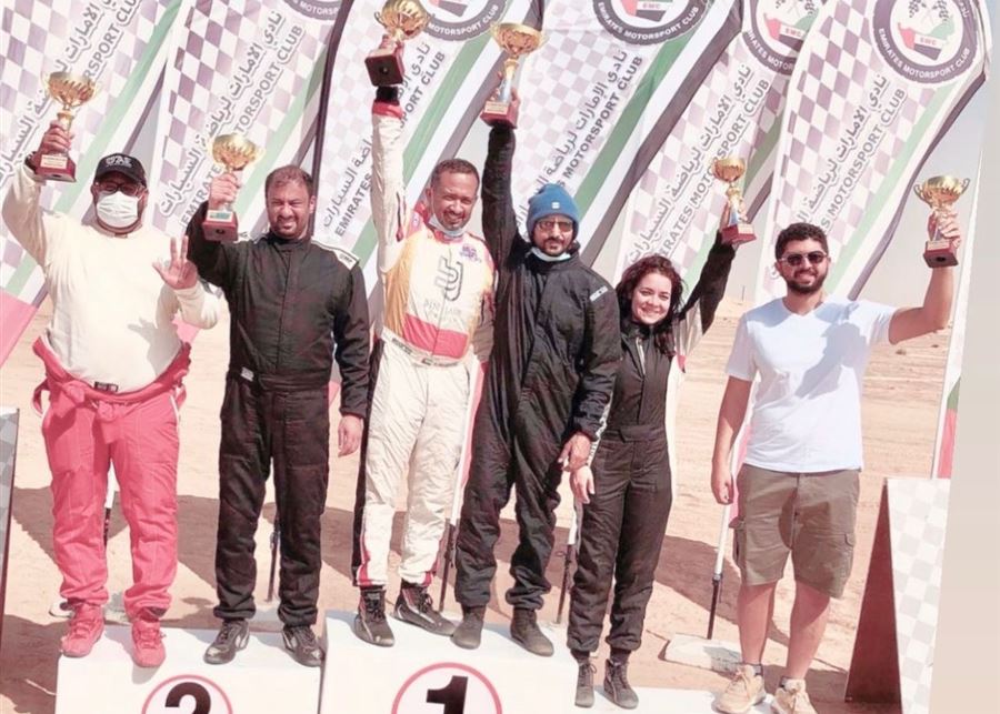 الشيخ سعيد المكتوم والمخضرم عارف يوسف أبطال الفئة S في رالي الإمارات الصحراوي 