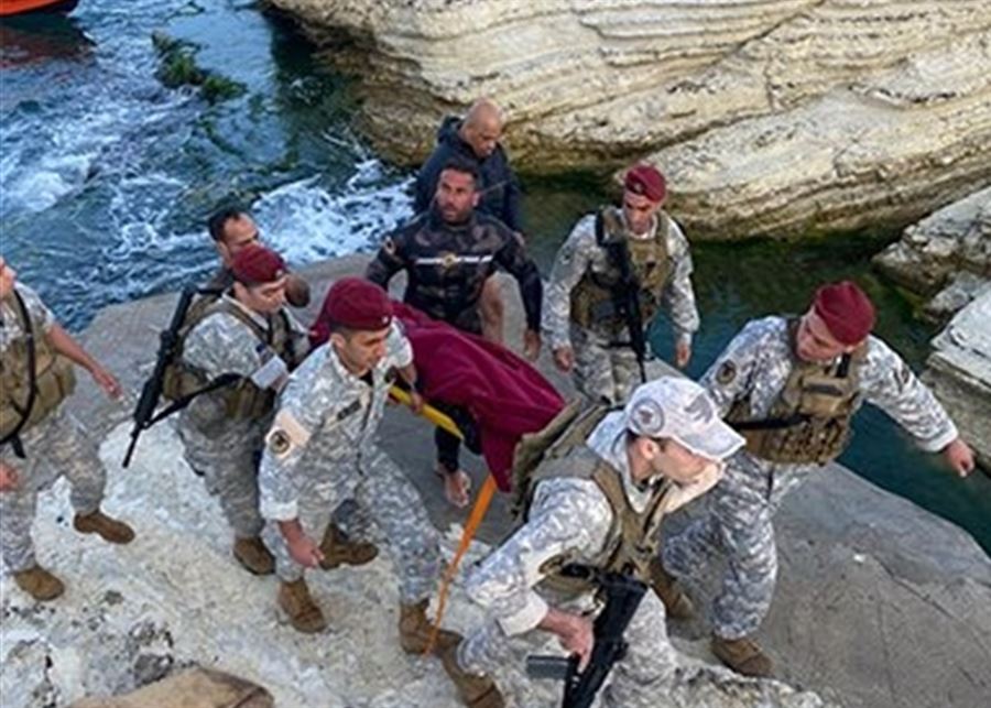 الجيش شارك في انتشال جثة أحد المواطنين قبالة شاطئ الروشة
