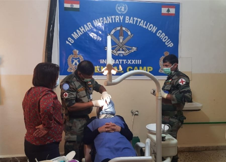 الكتيبة الهندية نظمت مخيما طبيا في الهبارية للصحة العامة وطب الاسنان  